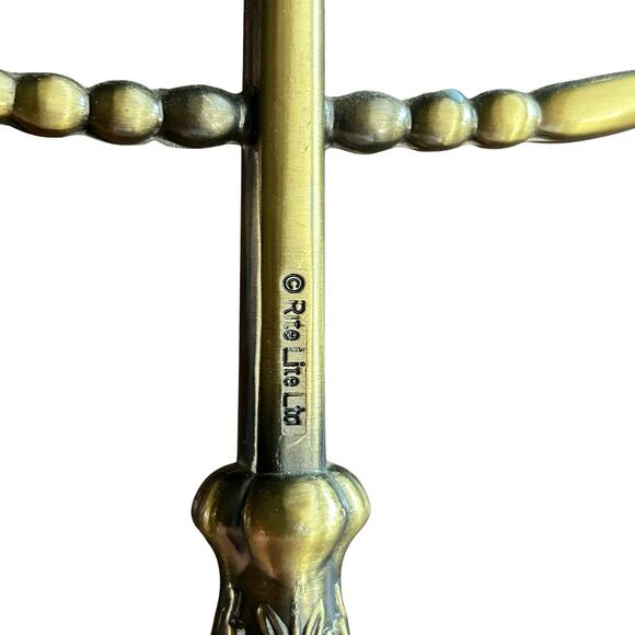 Vintage Rite Lite Ltd Jewish Menorah Hannukah Candle Holder gold - Picture 3 of 10